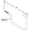 Prime-Line Screw-In Utility Hook, 7 in., Steel Rod, Gray Rubber Coating 2 Pack MP9207-2